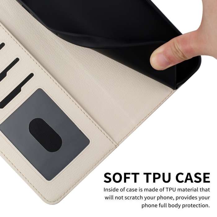 For Xiaomi Redmi Note 13 Pro 4G Cartoon Cats Leather Phone Case(Beige White)