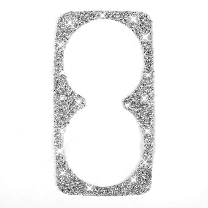 For Ford Mustang Mach E 2021 Car Rear Seat Cup Holder Frame Diamond Decorative Sticker