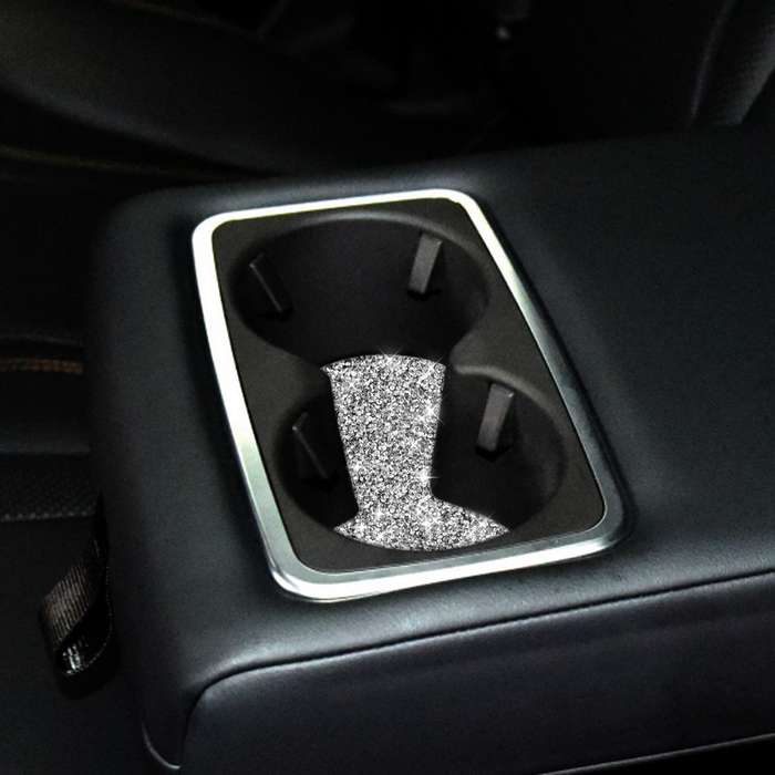 For Ford Mustang Mach E 2021 Car Small Cup Base Diamond Decorative Sticker
