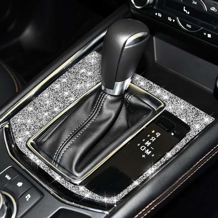 For Mazda CX-5 2017-2018 Car Gear Panel Diamond Decorative Sticker, Right Drive