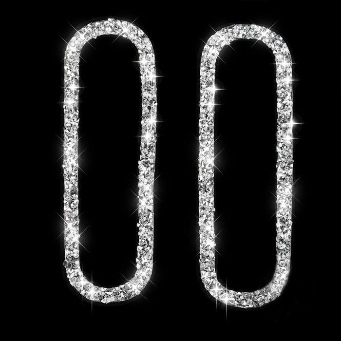 For Ford Mustang 2009-2013 Car Left and Right Air Outlet Diamond Decoration Sticker, Left Hand Drive