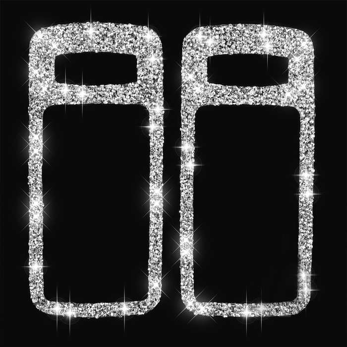 For Ford Mustang 2009-2013 2pcs Car Door Inner Handle Diamond Decoration Sticker, Left Hand Drive