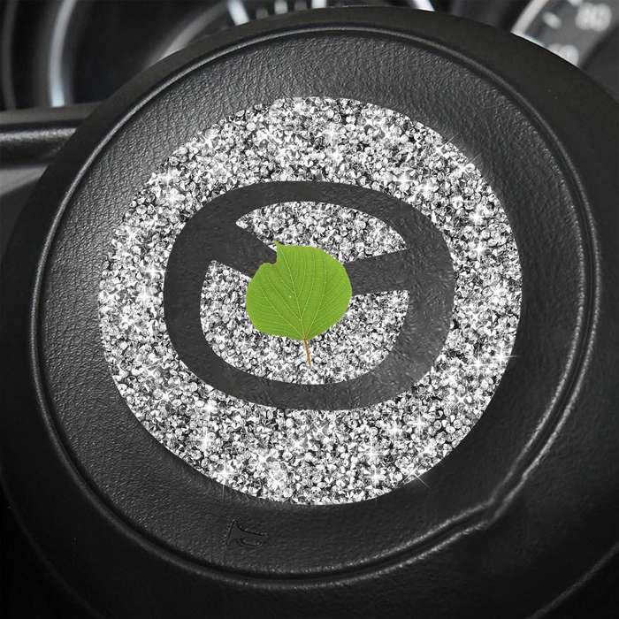 For Mazda CX-5 2017-2018 Car Steering Wheel Panel Diamond Decorative Sticker,Left and Right Drive Un