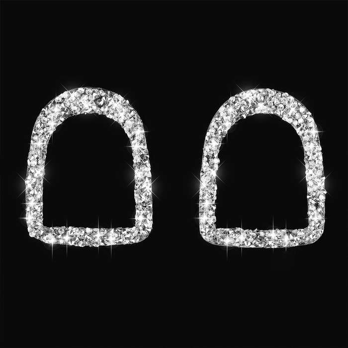 For Ford Mustang 2009-2013 2pcs Car Door Lock Frame Diamond Decoration Sticker, Left Hand Drive