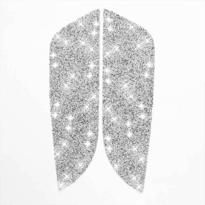 For Ford Mustang 2010-2012 2pcs Car Rear Door Panel Diamond Decoration Sticker, Left Hand Drive