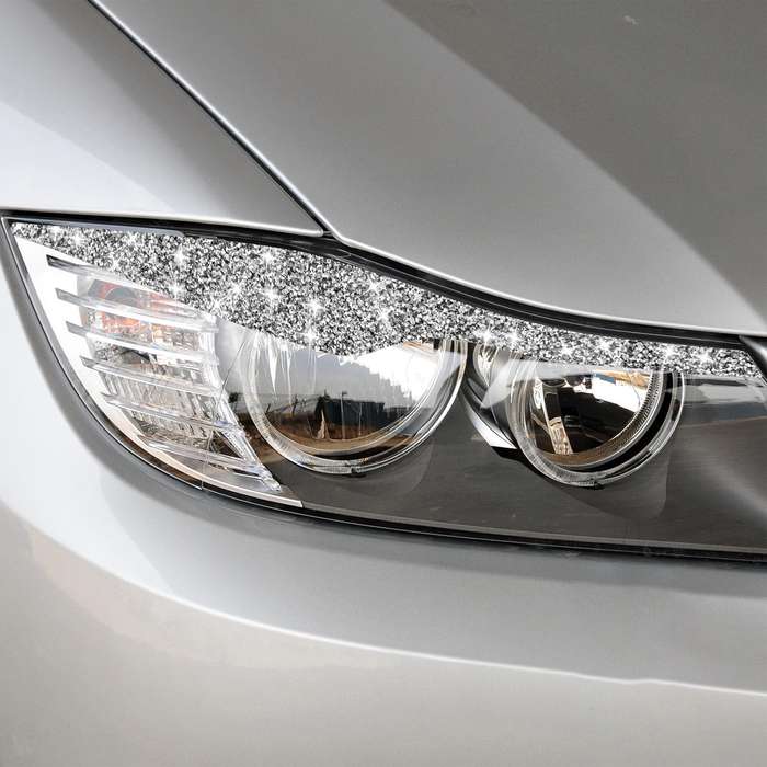 For BMW 3 Series E90 / 318i / 320i / 325i 2005-2008 Car Light Eyebrow Diamond Decorative Sticker