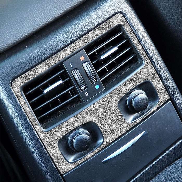 For BMW 3 Series E90 / E92 2005-2012 Car Rear Seat Aircondition B-Type Diamond Decorative Sticker