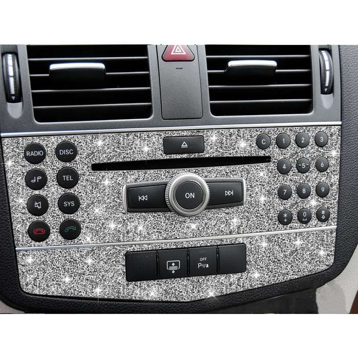 For Mercedes-Benz C-class W204 2007-2010 Car Central Control Panel C Diamond Decorative Sticker, Lef