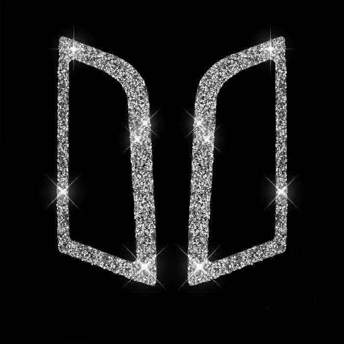 For Ford Mustang 2015-2020 Car Side Air Outlet Diamond Decoration Sticker, Left and Right Drive