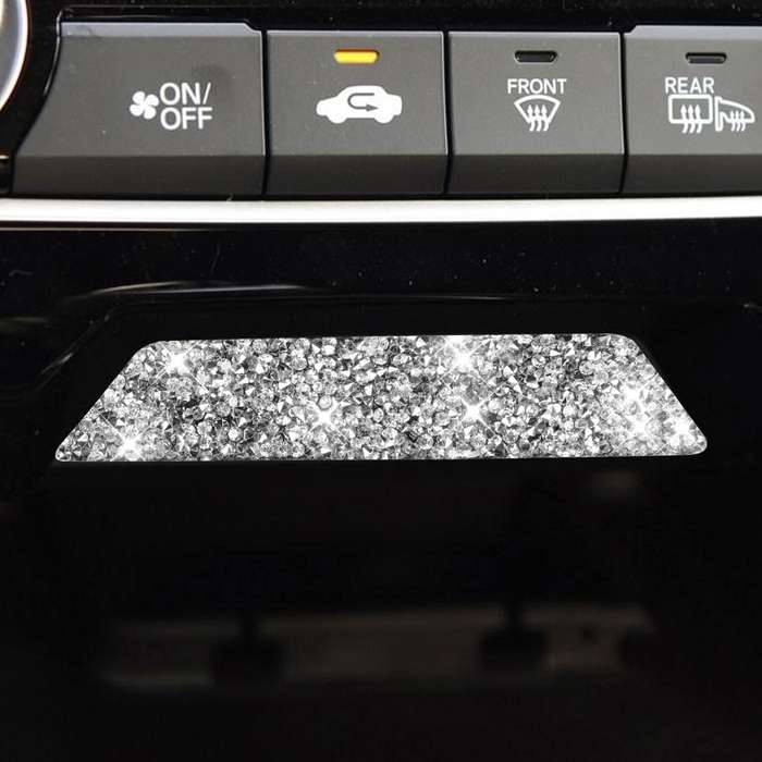 For Honda Civic 2016-2019 Car Storage Compartment Diamond Decorative Sticker, Left and Right Drive