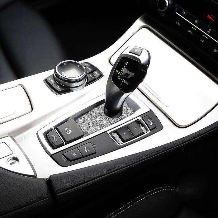 For BMW 5 Series GT X3 X4 2009-2016 Car Gear Handle Below Diamond Decorative Sticker, Right-hand Dri