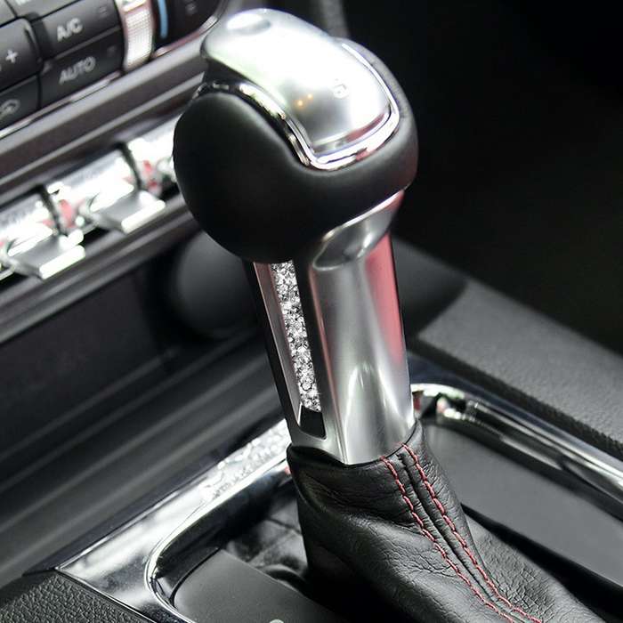 For Ford Mustang 2015-2020 Car Gear Handle Side Diamond Decoration Sticker, Left and Right Drive