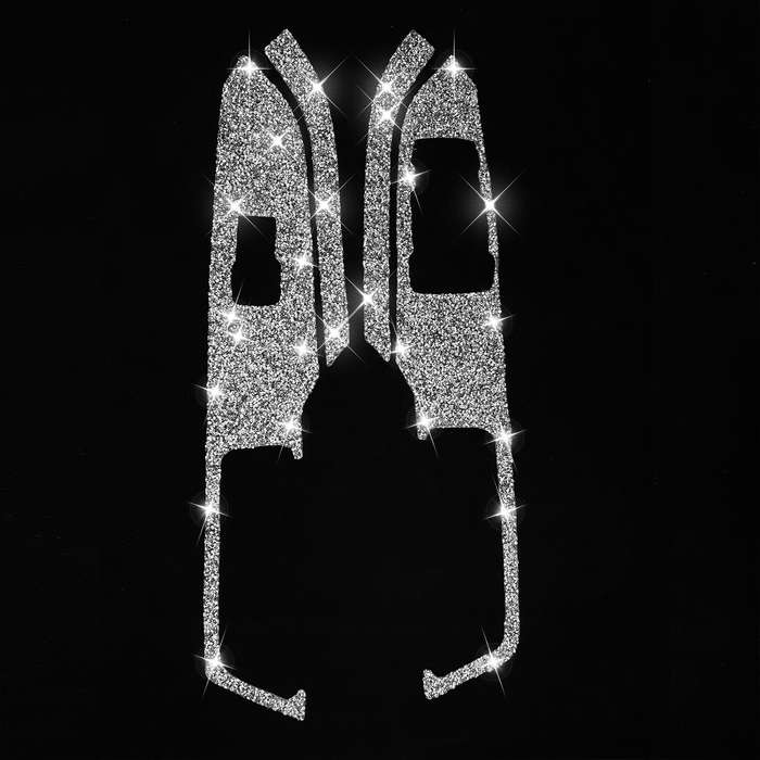 For Ford Mustang 2015-2020 4pcs Car Window Lift Panel Diamond Decoration Sticker, Right Drive