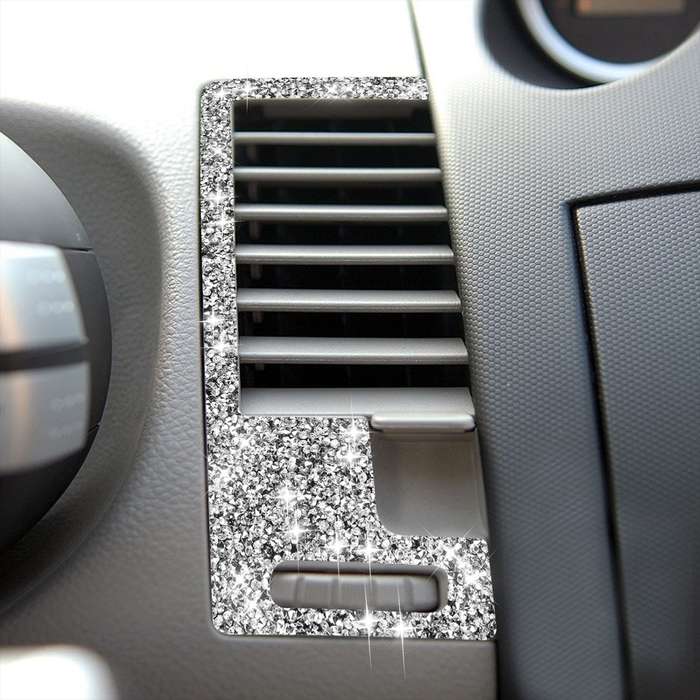 For Nissan 350Z 2003-2009 2pcs Car Center Ventilation Exhaust Diamond Decorative Sticker,Left and Ri