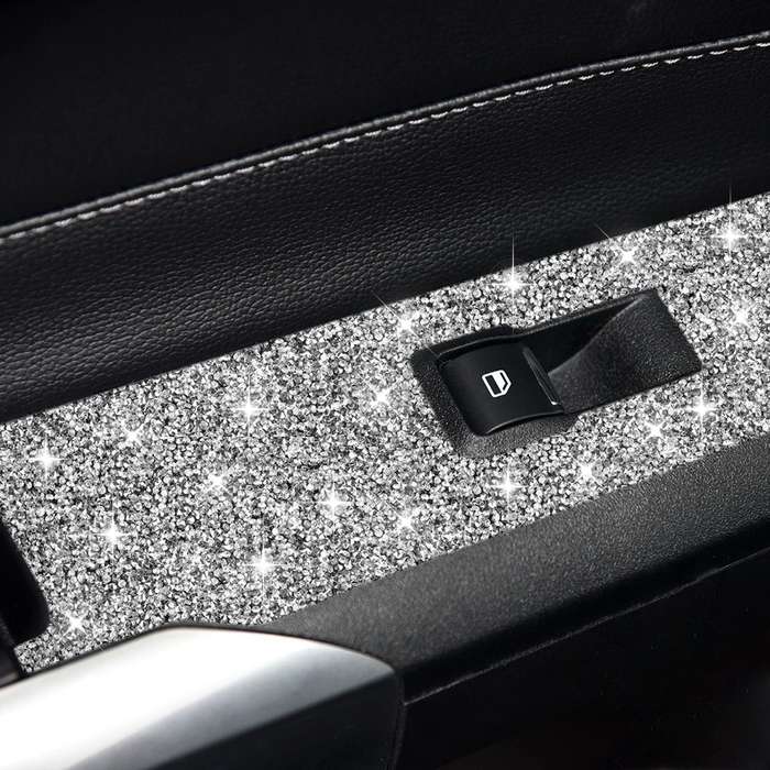 For Ford Mustang 2015-2020 Car Door Lift Panel B Diamond Decoration Sticker, Right Drive