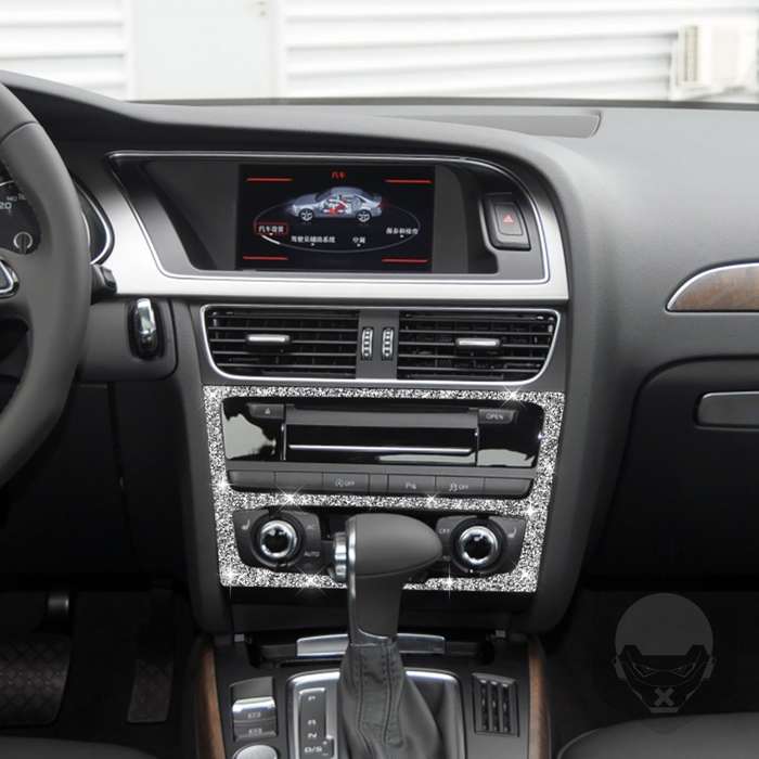For Audi Q5 / A4L Car Center Control Panel Type A Diamond Decoration Sticker, Left and Right Drive