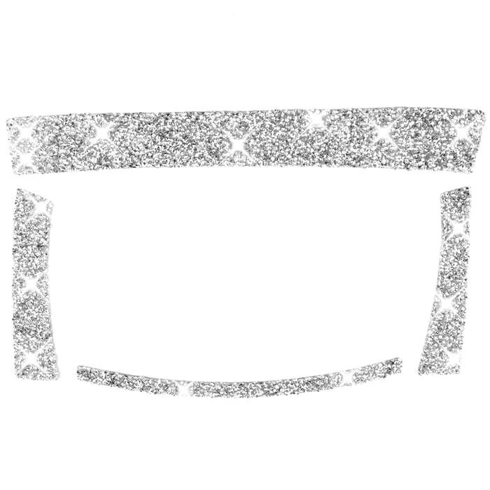 For Dodge Charger 2011-2014 Car Storage Box Frame Diamond Decorative Sticker, Left-hand Drive