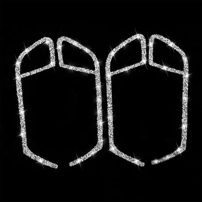 For Audi A4 / A5 / Q5 Car Door Inner Handle Frame Diamond Decoration Sticker, Left and Right Drive