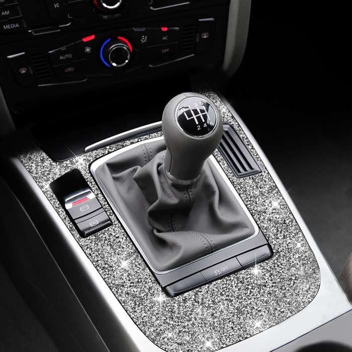 For Audi A4L / A5 / Q5 Car Gear Panel Type E Diamond Decoration Sticker, Left and Right Drive