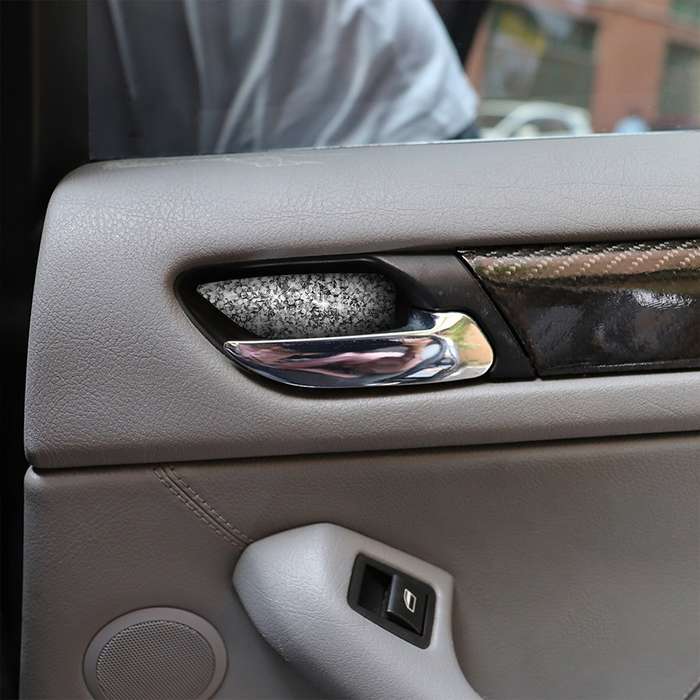 For BMW Series 3 E46 1998-2005 Car Door Bowl Diamond Decoration Sticker, Left and Right Drive