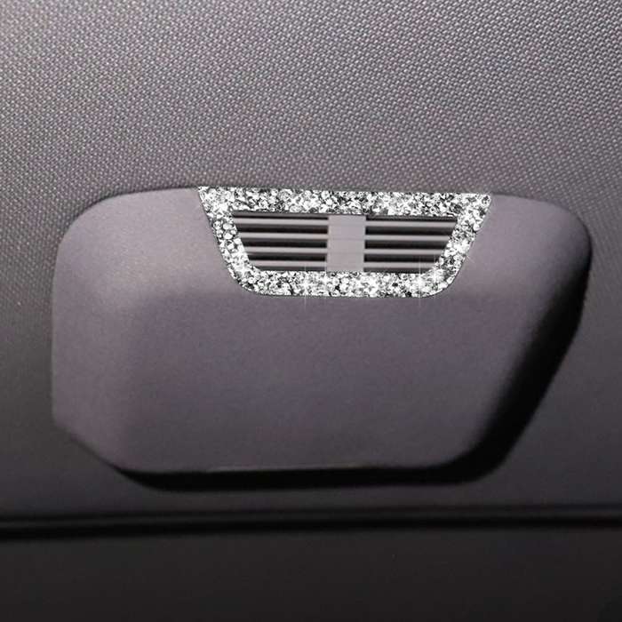 For BMW Series 3 E46 1998-2005 Car Rear Seat Roof Air Outlet Diamond Decoration Sticker, Left and Ri