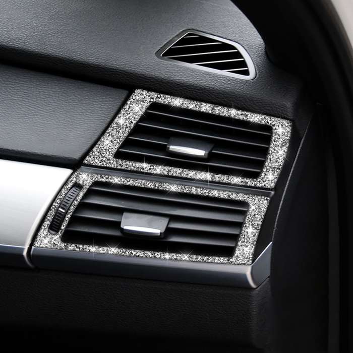 For BMW X5 E70 / X6 E71 2008-2013 Car Side Air Outlet Diamond Decoration Sticker, Left and Right Dri