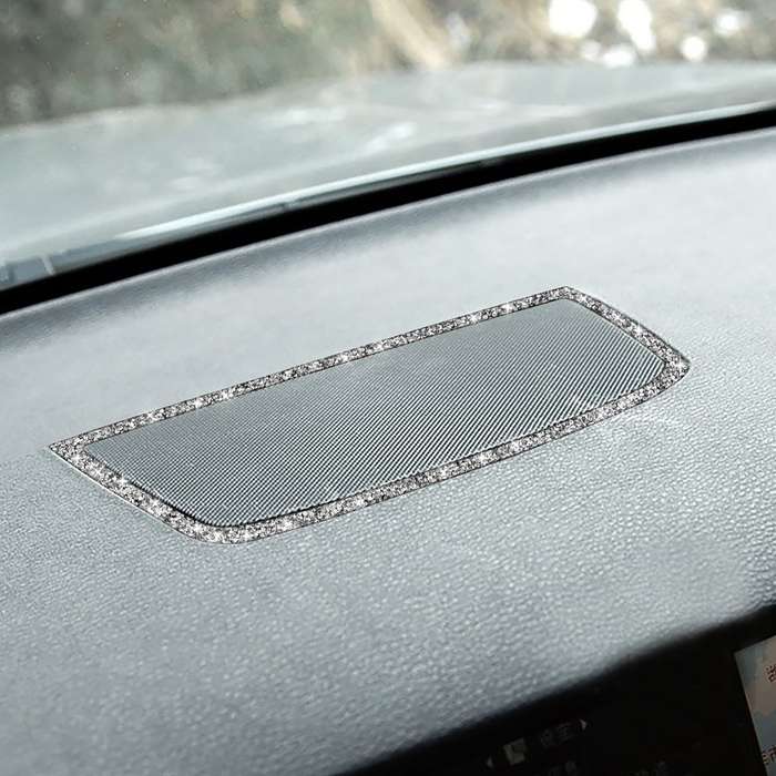 For BMW X5 E70 / X6 E71 2008-2013 Car Dashboard Horn Frame Diamond Decoration Sticker, Left and Righ