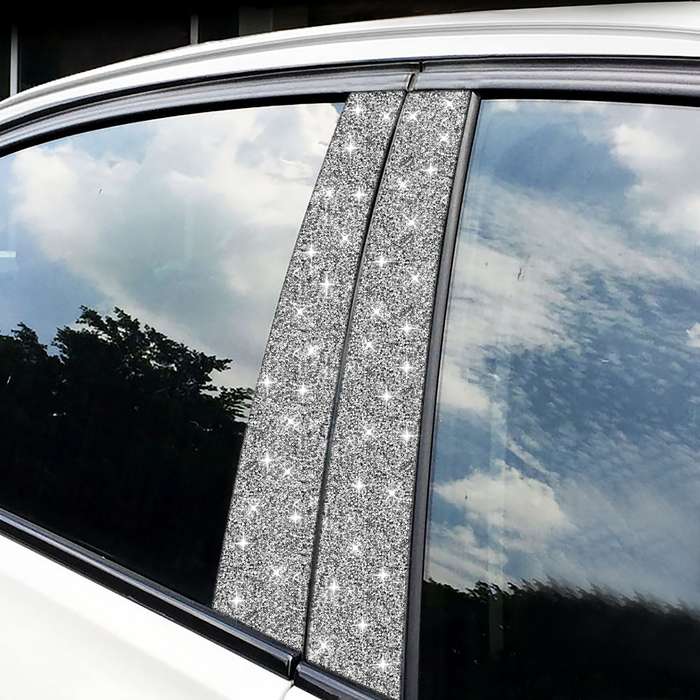 For BMW X5 E70 2008-2013 8pcs Car B-Pillar Diamond Decoration Sticker, Left and Right Drive