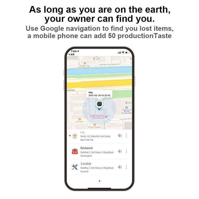 F6 Circular Global Location Tracker Anti-lost Device(White)