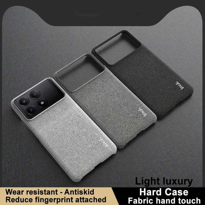 For Xiaomi Poco X6 Pro 5G/Redmi K70E 5G imak Ruiyi Series Cloth Texture PU + PC Phone Case(Ligh