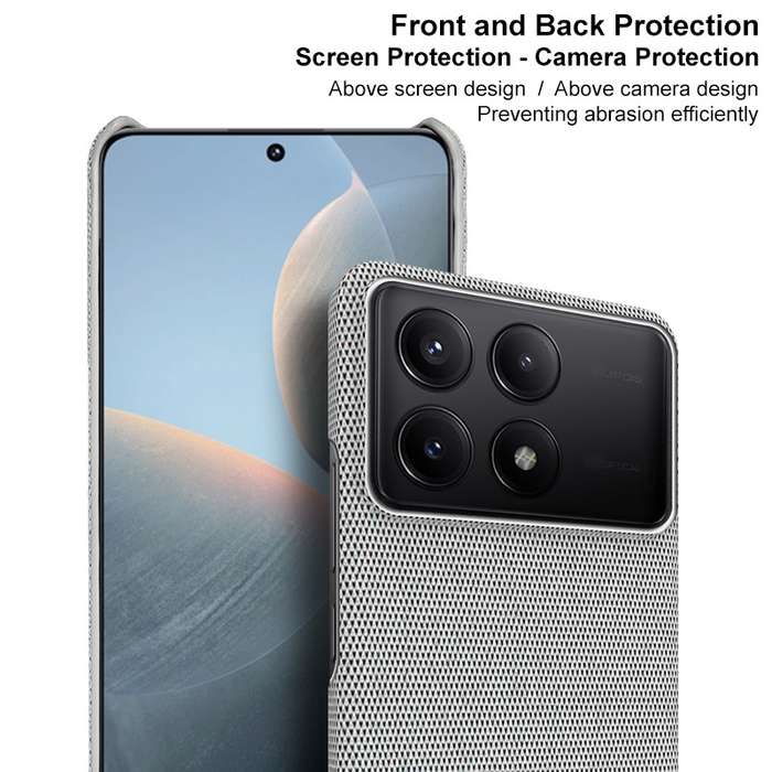 For Xiaomi Poco X6 Pro 5G/Redmi K70E 5G imak Ruiyi Series Cloth Texture PU + PC Phone Case(Ligh