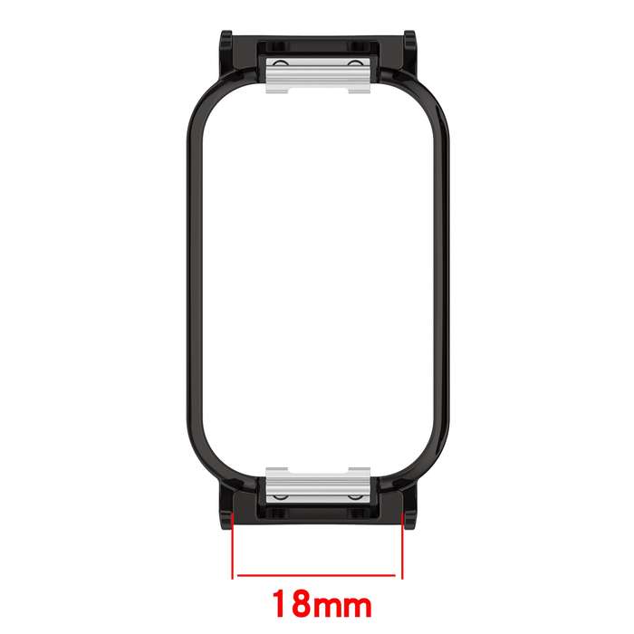 For Xiaomi Smart Band 8 Active / Redmi Band 2 Metal Frame Watch Protective Case(Silver)