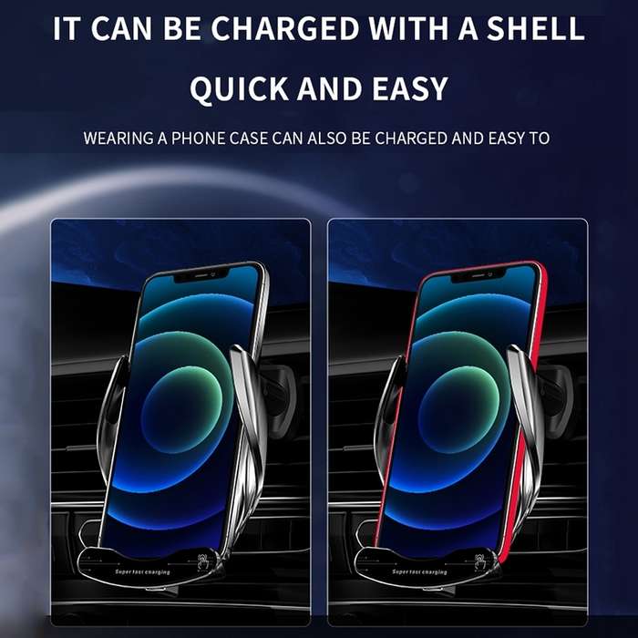 G10 Infrared lnduction Wireless Fast Charging Air Outlet Car Holder(Black)