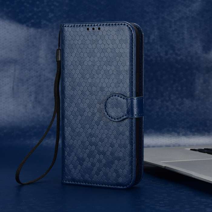 For vivo Y03 4G Honeycomb Dot Texture Leather Phone Case(Blue)