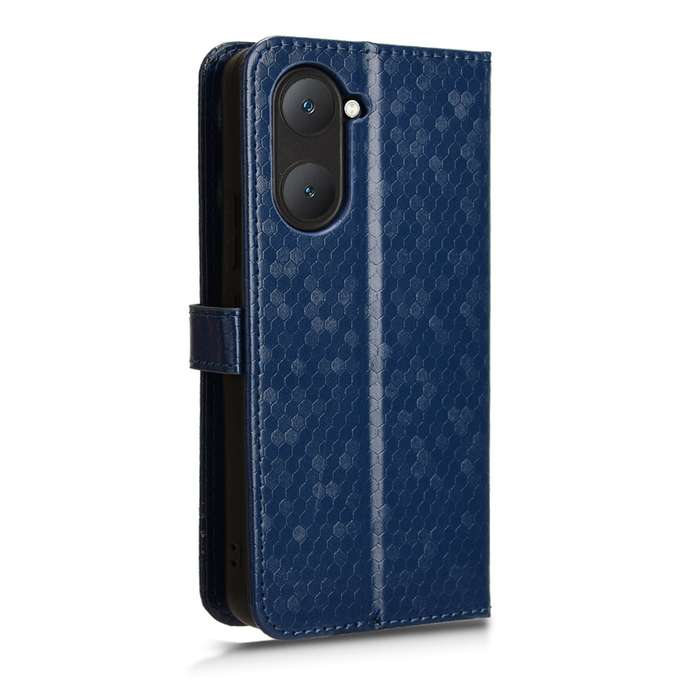For vivo Y03 4G Honeycomb Dot Texture Leather Phone Case(Blue)