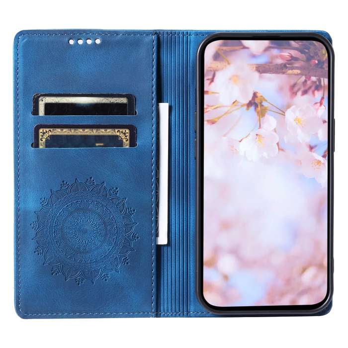 For Xiaomi Redmi K60 / K60 Pro Totem Embossed Magnetic Leather Phone Case(Blue)