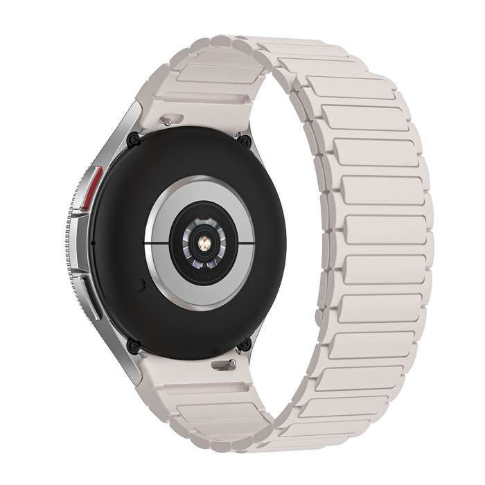 For Samsung Galaxy Watch 6 / 5 / 4 Magnetic Loop Silicone Watch Band(Starlight Color)