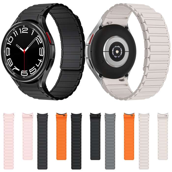 For Samsung Galaxy Watch 6 / 5 / 4 Magnetic Loop Silicone Watch Band(Starlight Color)