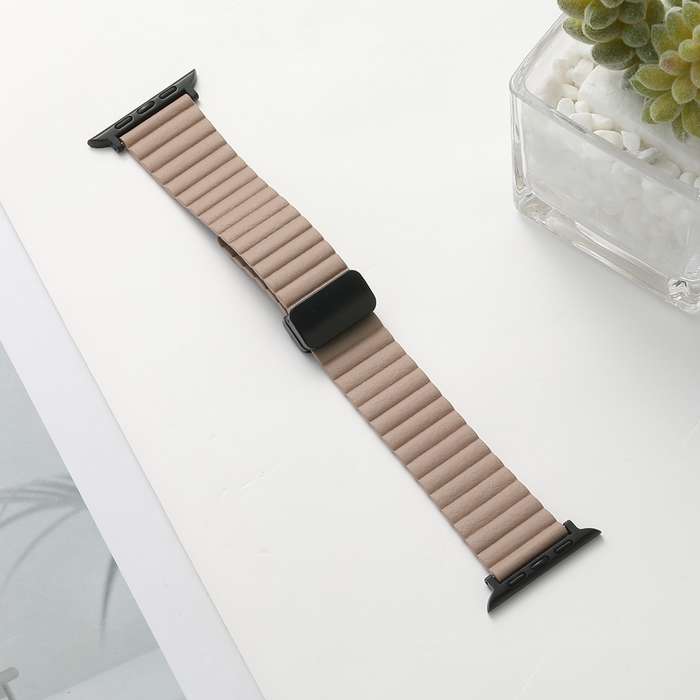 For Apple Watch Ultra 49mm Water Ripple Magnetic Folding Buckle Watch Band, Style: Bold Version