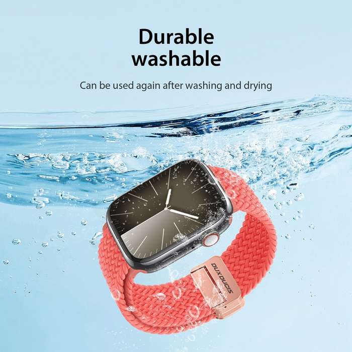For Apple Watch Series 9 45mm DUX DUCIS Mixture Pro Series Magnetic Buckle Nylon Braid Watch Ba