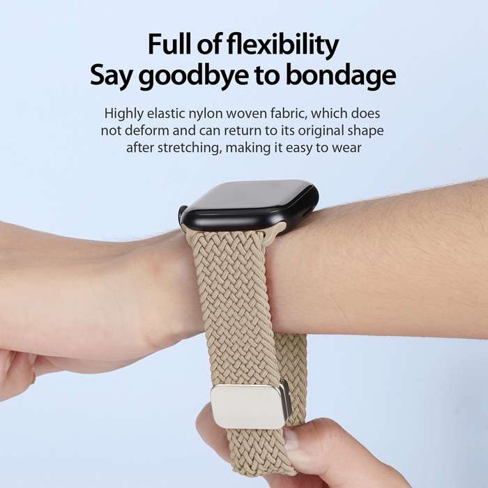 For Apple Watch Series 7 45mm DUX DUCIS Mixture Pro Series Magnetic Buckle Nylon Braid Watch Ba