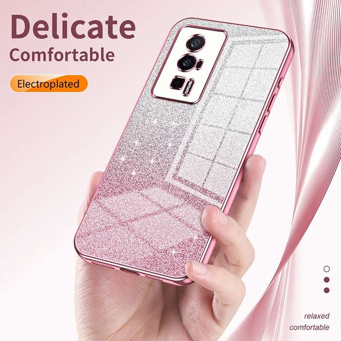 For Xiaomi 13 Pro Gradient Glitter Powder Electroplated Phone Case(Blue)