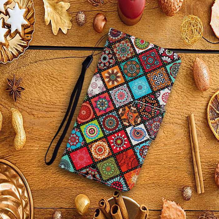 For Xiaomi Redmi Note 13 5G Colored Drawing Pattern Leather Phone Case(Ethnic Style)