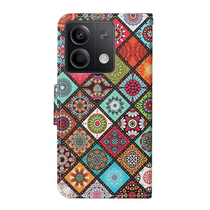 For Xiaomi Redmi Note 13 5G Colored Drawing Pattern Leather Phone Case(Ethnic Style)
