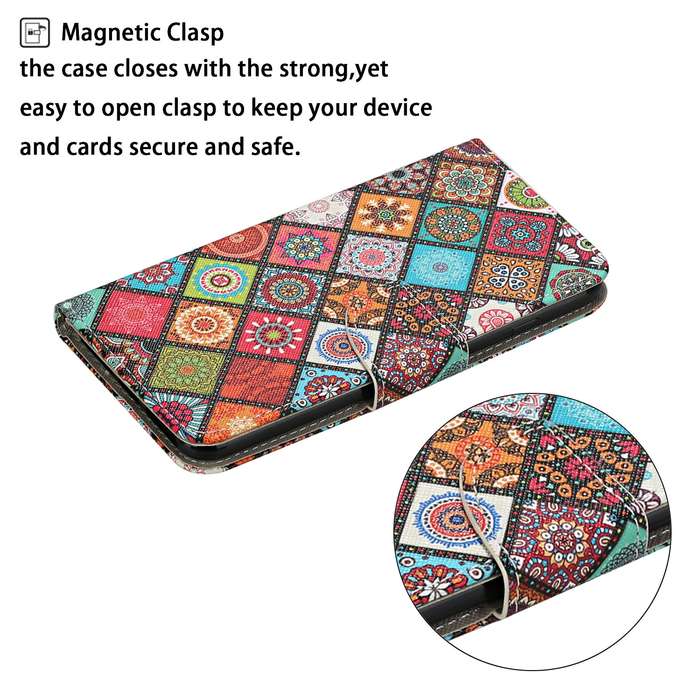 For Xiaomi Redmi Note 13 5G Colored Drawing Pattern Leather Phone Case(Ethnic Style)