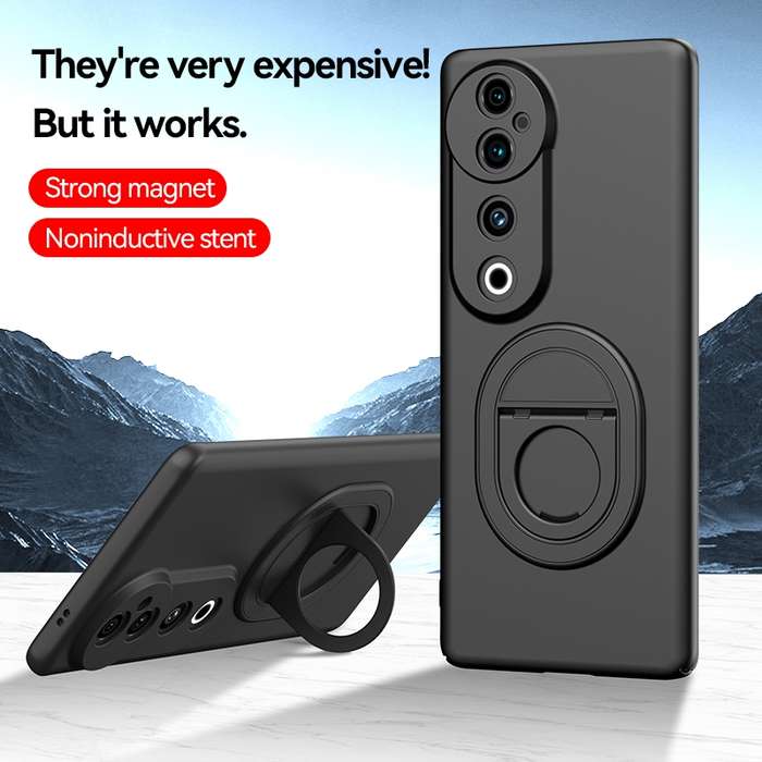 For vivo S19 Magsafe Hidden Fold Holder Full Coverage Shockproof Phone Case(Grey)