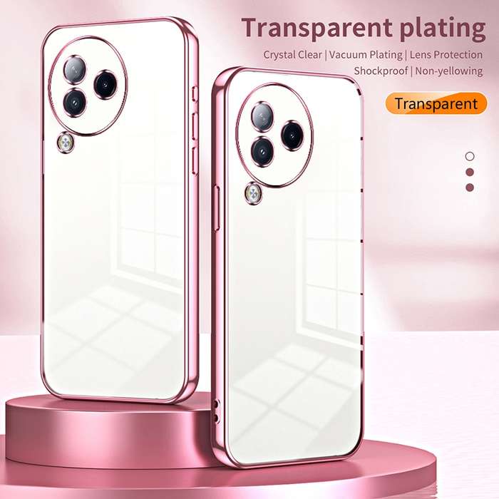 For Xiaomi Civi 3 Transparent Plating Fine Hole Phone Case(Silver)