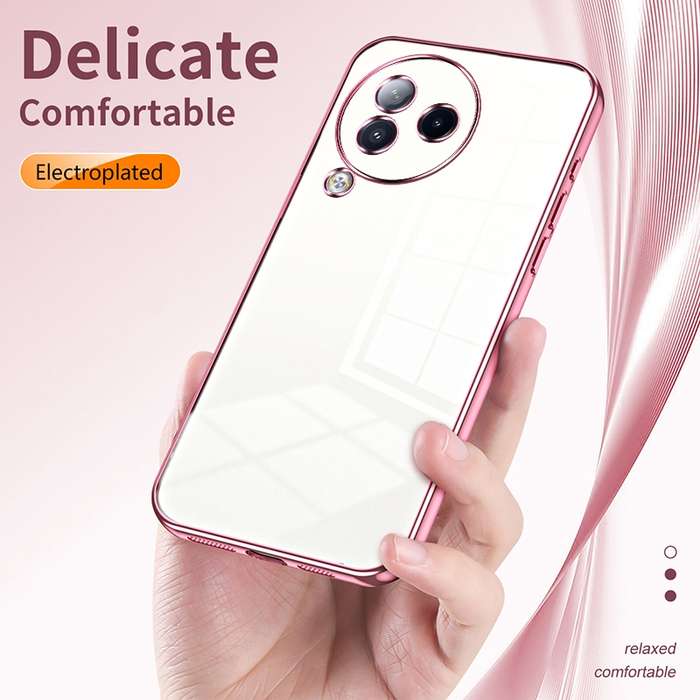 For Xiaomi Civi 3 Transparent Plating Fine Hole Phone Case(Silver)