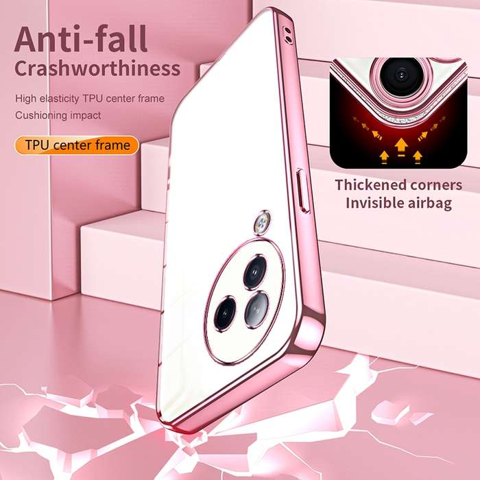 For Xiaomi Civi 3 Transparent Plating Fine Hole Phone Case(Silver)