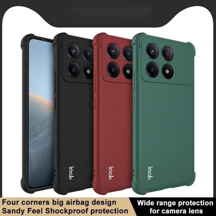 For Xiaomi Redmi K70 5G / K70 Pro 5G imak Shockproof Airbag TPU Phone Case(Matte Red)